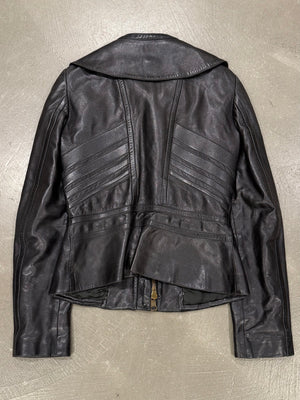 A/W2003 Gucci by tom Ford paneled moto leather jacket