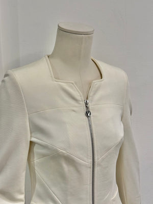 2000s Gianni Versace back zip structured paneled jacket
