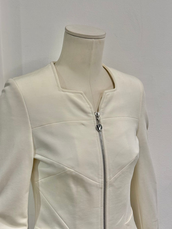 2000s Gianni Versace back zip structured paneled jacket