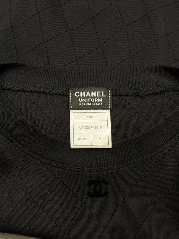 2000s Chanel uniform logo long sleeve top