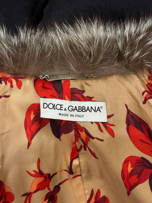 1998 Dolce & Gabbana fur collar Angora wool jacket