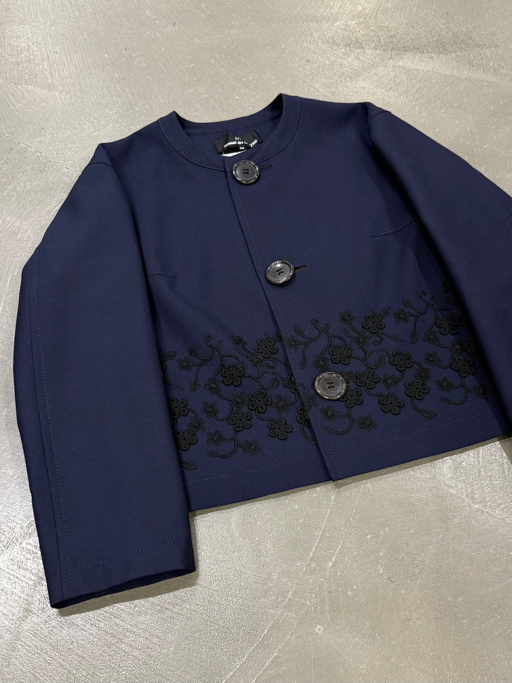 Comme des Garçons flower embroidery cropped jacket
