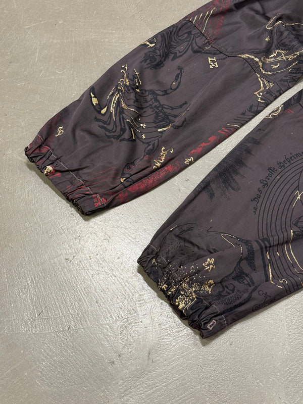2000s Cavalli zodiac print cotton track pants