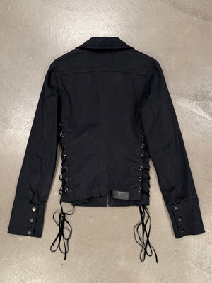 2000s Gianfranco Ferre bondage laced-up jacket