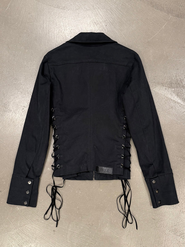 2000s Gianfranco Ferre bondage laced-up jacket