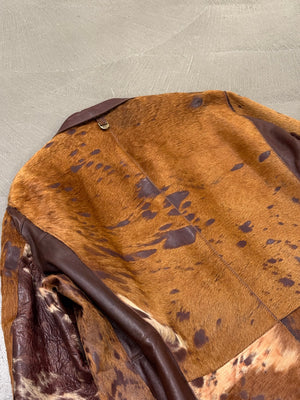 A/W2004 Roberto Cavalli pony hair leather coat