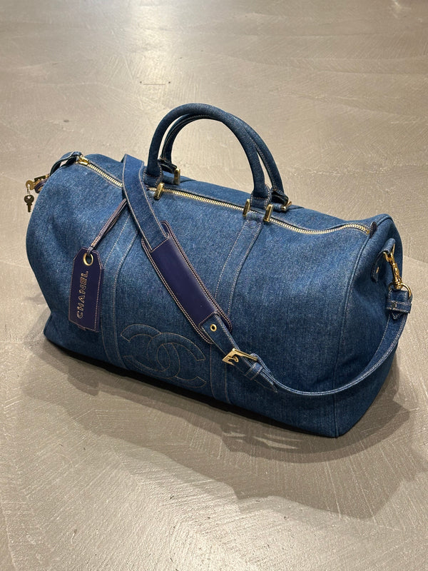 1996-1997 Chanel denim Boston bag