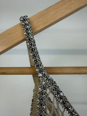 SS2002 Dolce & Gabbana J-Lo fishnet Swarovski top