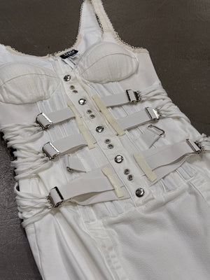 S/S2004 Dolce & Gabbana bondage corseted dress