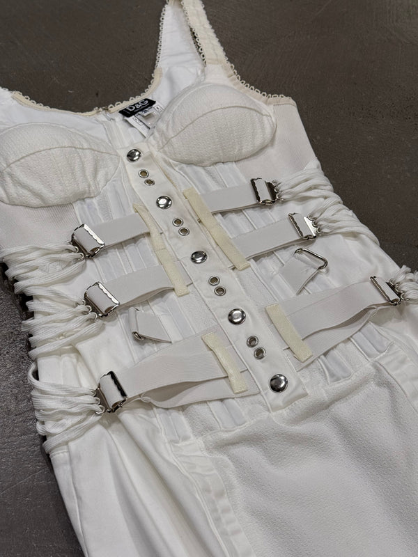 S/S2004 Dolce & Gabbana bondage corseted dress