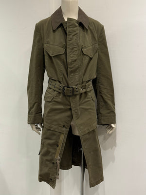 A/W2006 Junya Watanabe deconstructed military coat with belted waist
