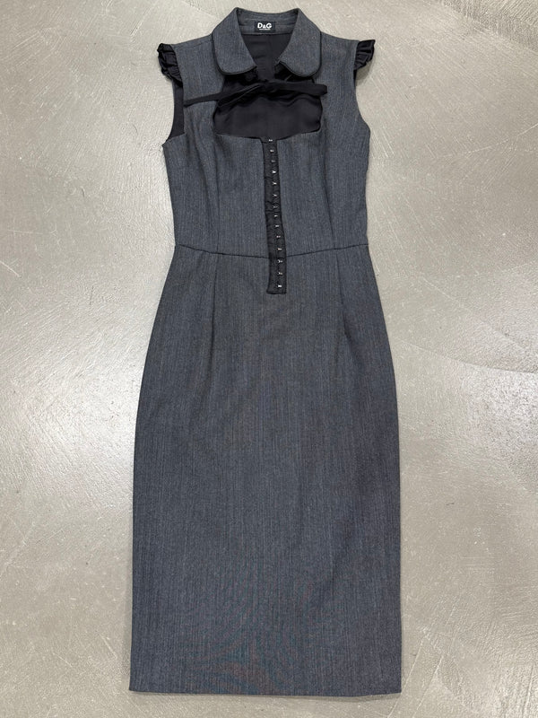 2000s Dolce & Gabbana corset collar dress