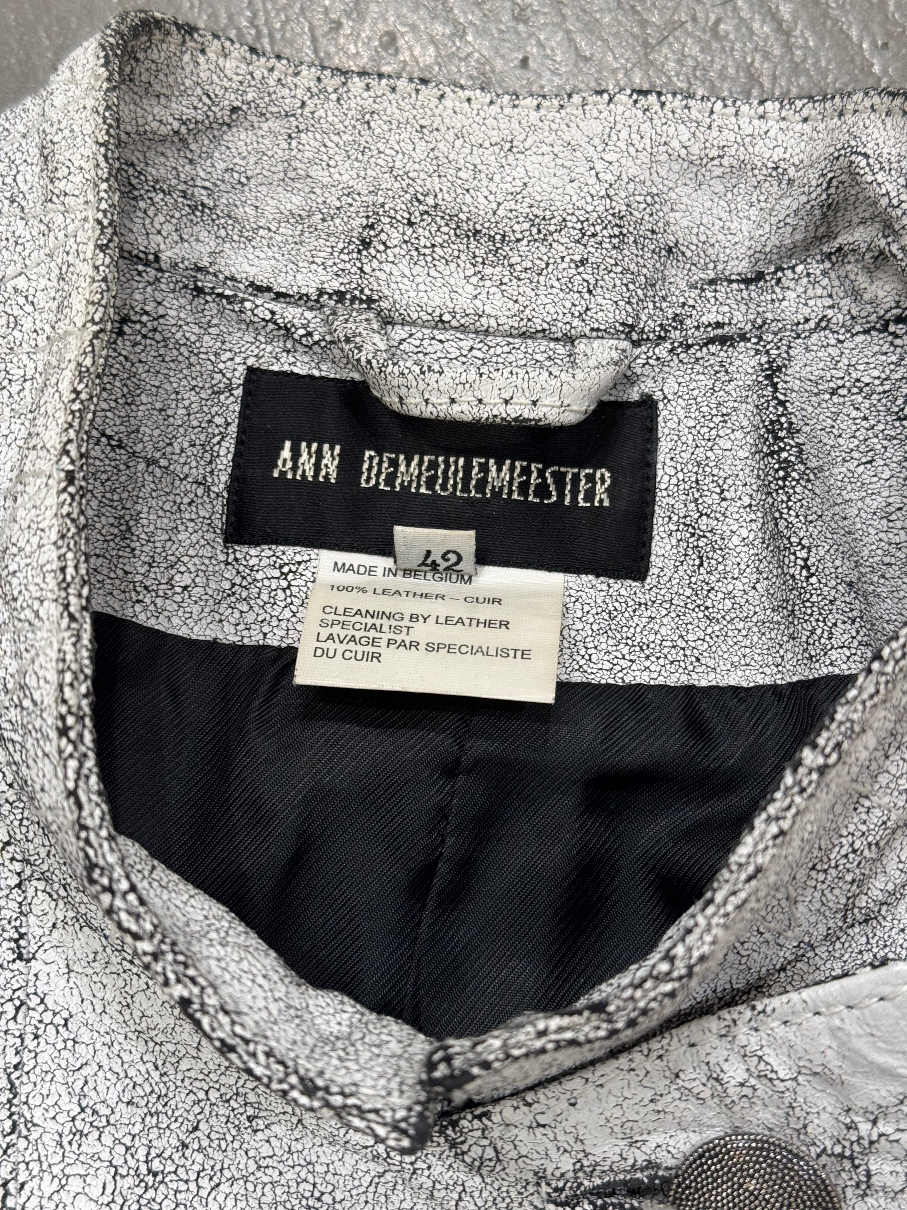 S/S2002 Ann Demeulemeester runway cracked leather napoleon