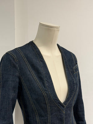 2000s Dolce & Gabbana fitted denim jacket