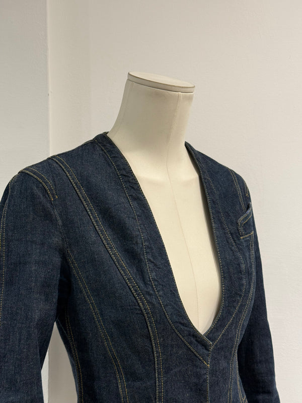 2000s Dolce & Gabbana fitted denim jacket