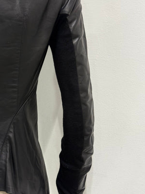 A/W2009 Rick Owens reinforced shoulders leather jacket