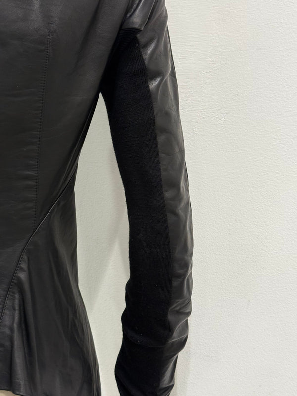 A/W2009 Rick Owens reinforced shoulders leather jacket