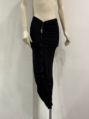 2003 Jean Paul Gaultier draped strapless mini dress & skirt with chain