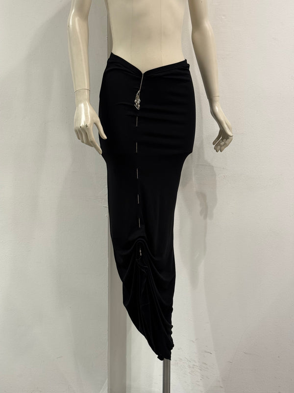 2003 Jean Paul Gaultier draped strapless mini dress & skirt with chain
