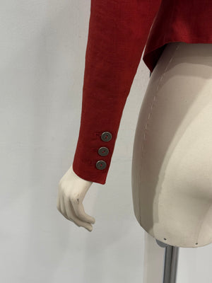 1990s Claude Montana asymmetric sculptural blazer