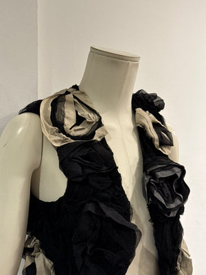 S/S2005 Comme des Garçons 3D floral appliqué vest