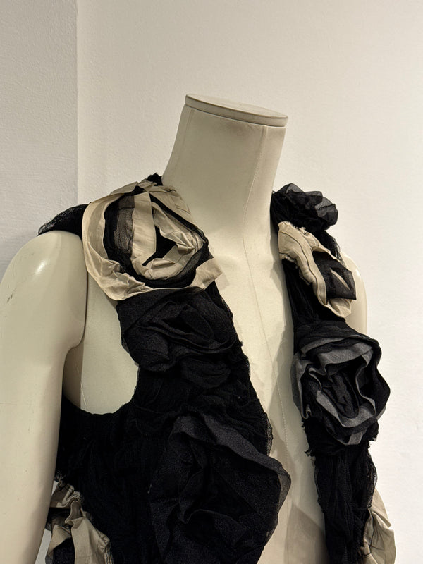 S/S2005 Comme des Garçons 3D floral appliqué vest
