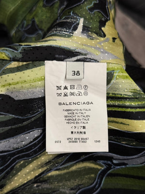 2010 Balenciaga by Nicolas Ghesquière asymmetric double breasted blazer