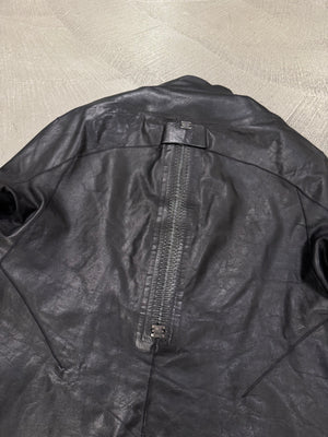Isaac Sellam artisanal leather jacket with metal spine