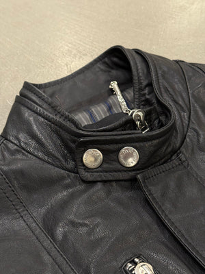 2000s Dolce & Gabbana multi-zip leather jacket