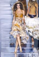 Load image into Gallery viewer, SS2004 Roberto Cavalli feather print silk dress
