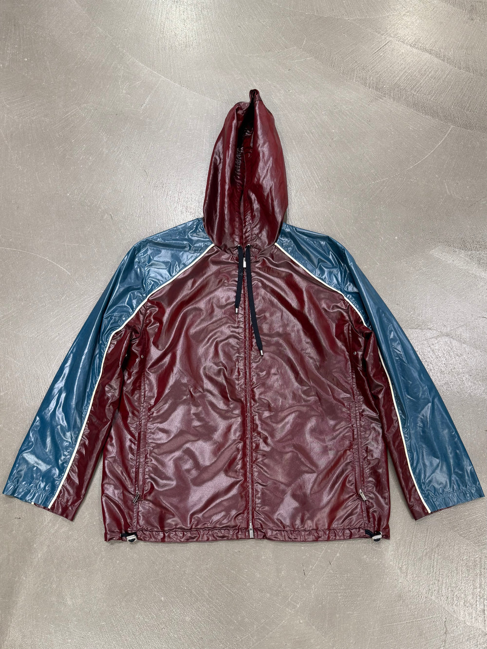 HERMES nylon color block jacket