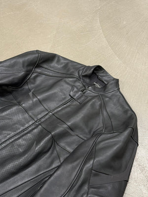 A/W2023 Balenciaga panelled leather moto biker jacket