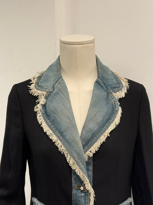 2000s Dolce & Gabbana hybrid jacket with jewels