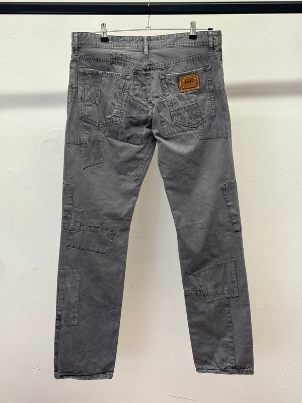 2000s Dolce & Gabbana patchwork jeans