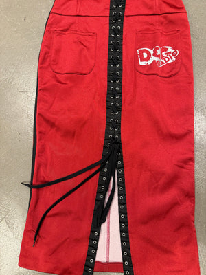 A/W2003 Dolce & Gabbana lace-up D&G radio skirt