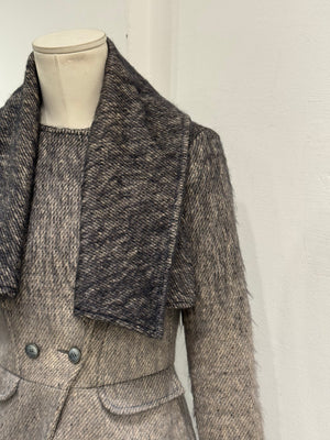 2000s Roberto Cavalli gradient knit skirt suit