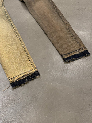 2000s Rick Owens Olmar Mirta dust bleach split denim