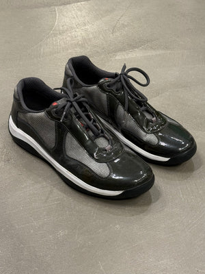 2000s Prada America's Cup patent leather sneakers