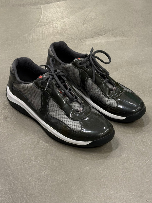 2000s Prada America's Cup patent leather sneakers