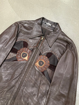 S/S2004 Gucci by Tom Ford runway western patchwork leather jacket