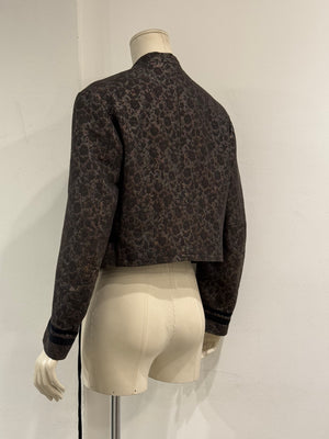 2000s Dries Van Noten cropped jacquard jacket