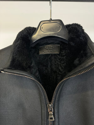 AW2007 Prada shearling leather bomber jacket