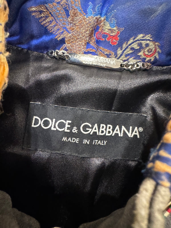 A/W2003 Dolce & Gabbana artisanal distressed sergeant leather jacket