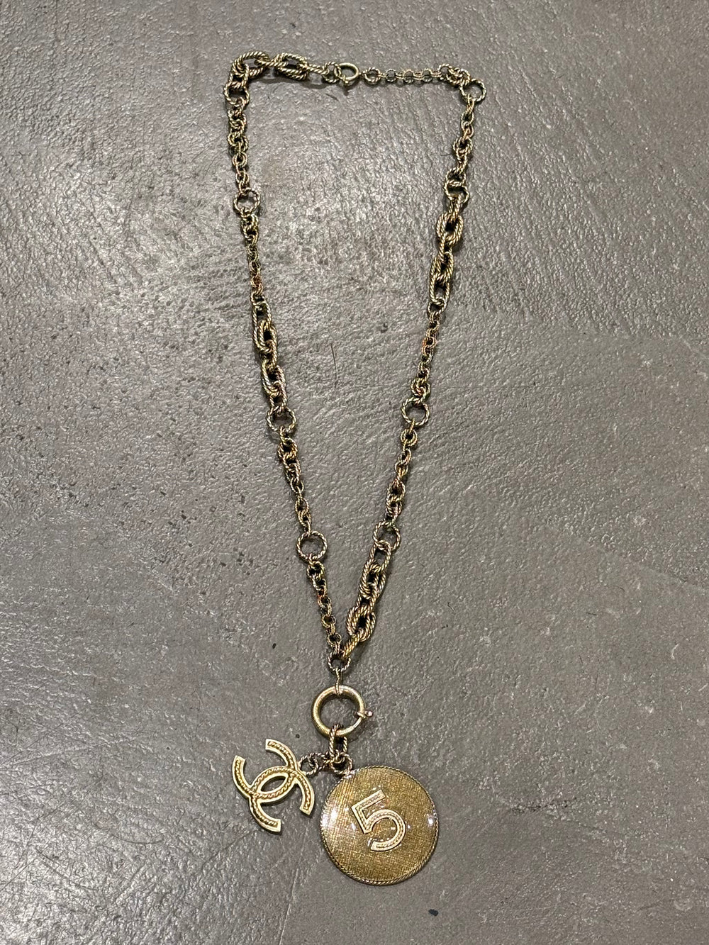 A/W2013 Chanel n5 gold chain necklace