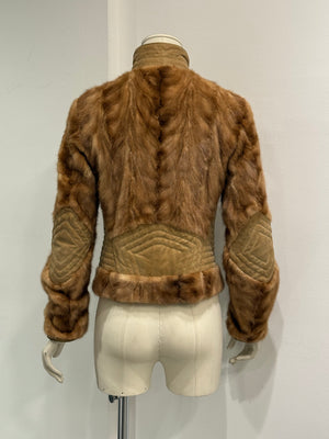 Roberto Cavalli mink fur leather jacket