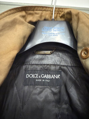 A/W2005 Dolce & Gabbana runway hybrid reconstructed military leather jacket