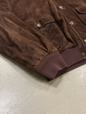 1990s Loro Piana suede bomber jacket
