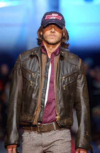 A/W2003 Dsquared2 3-in-1 runway coated military jacket