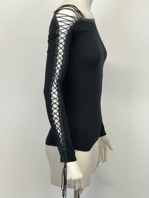 AW2003 Dolce & Gabbana lace up bondage top