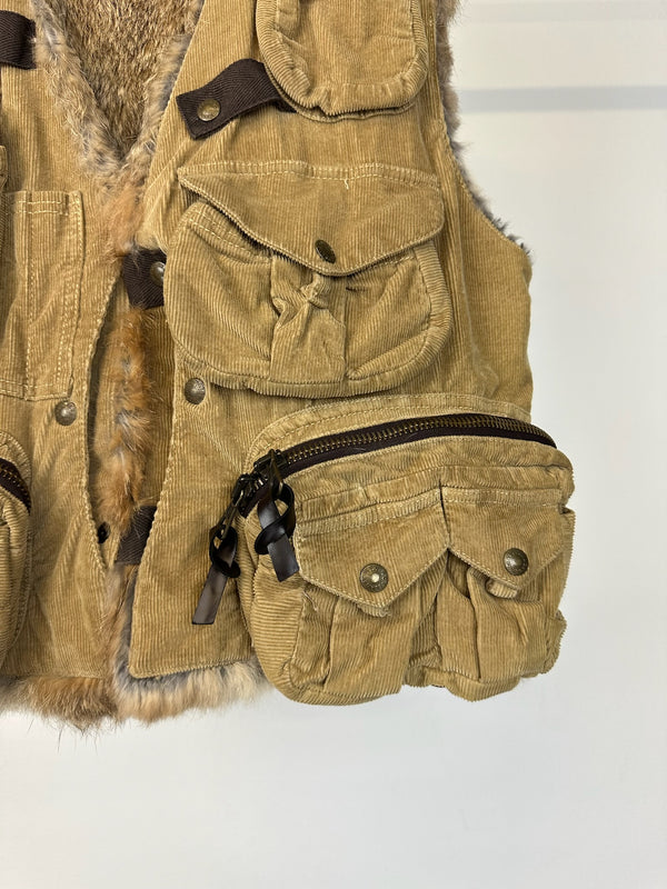 AW2002 Dolce & Gabbana cargo fur vest